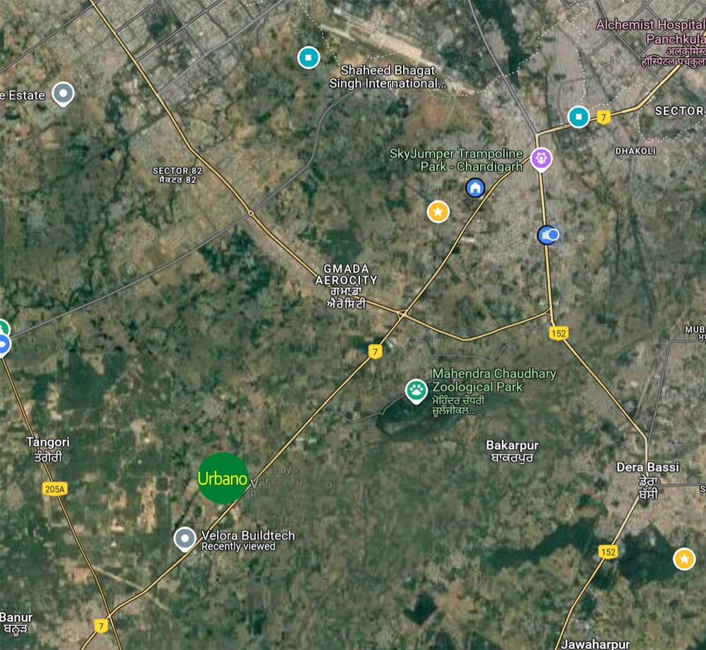 Velora Urbano Zirakpur, PR-11 Location